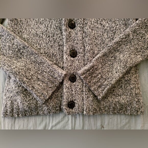 Abercrombie & Fitch Cotton Blend Cardigan Sweater (Gray, S) - Picture 3 of 12
